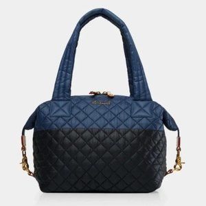 MZ Wallace Medium Sutton Deluxe in Navy and Black Colorblock